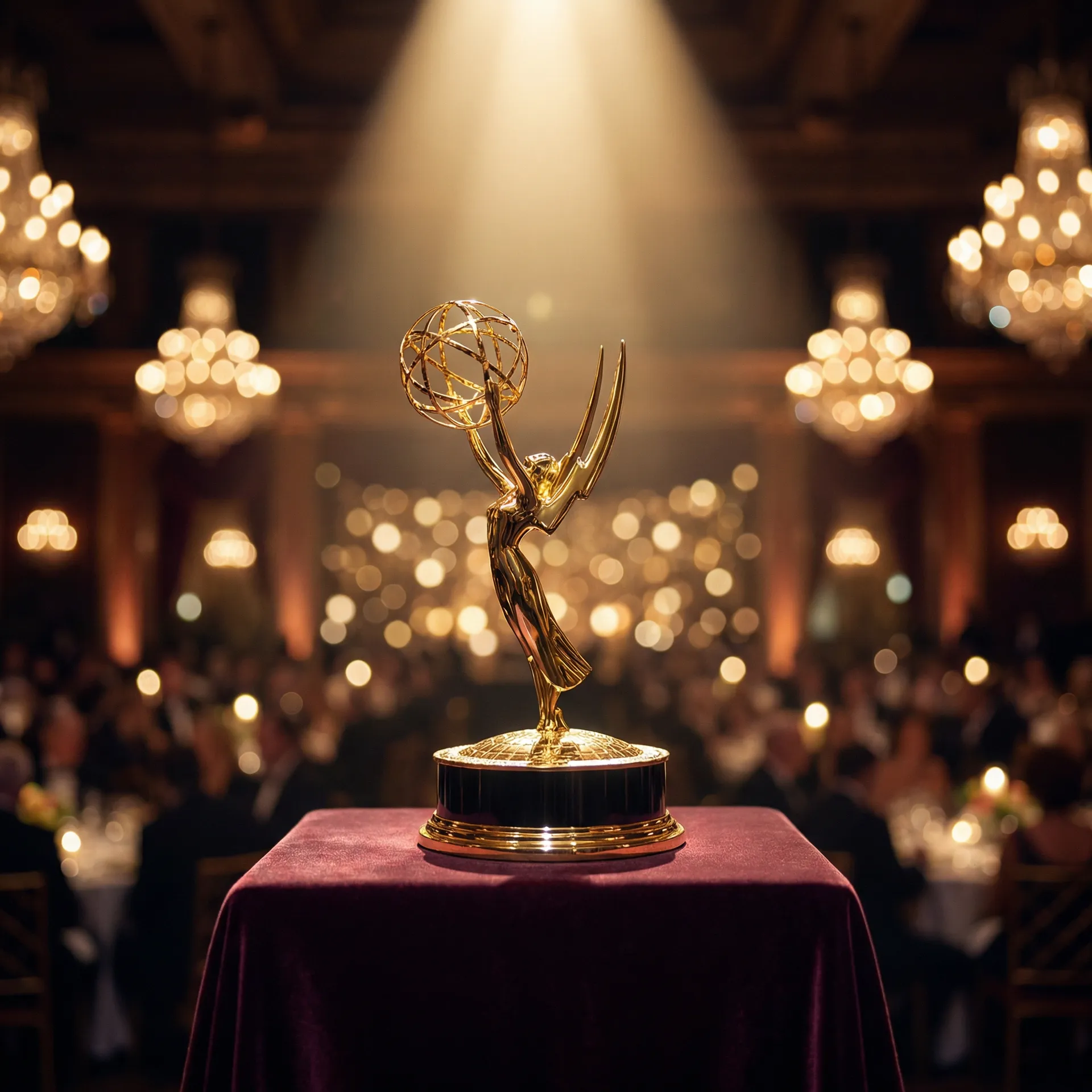 日本有码 奖项追踪 - 金色奖杯在聚光灯下